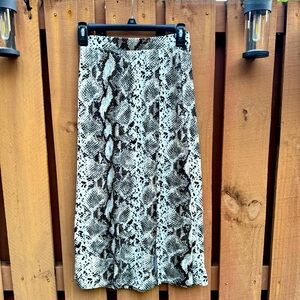 GOOD LUCK GEM. Snake Print Skirt. Mid Length. Size Small. Front Split. P…
